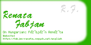 renata fabjan business card